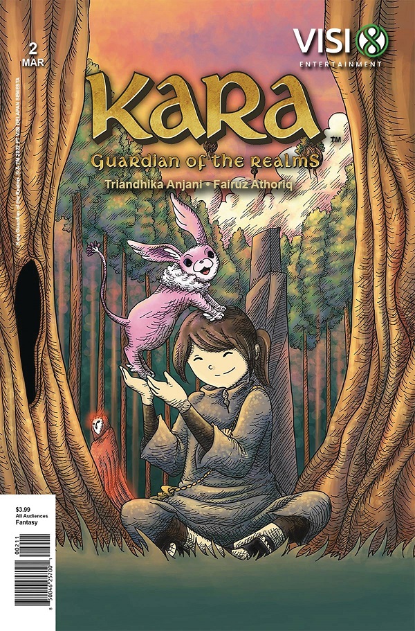 The front cover to Kara: Guardian of the Realms issue 2